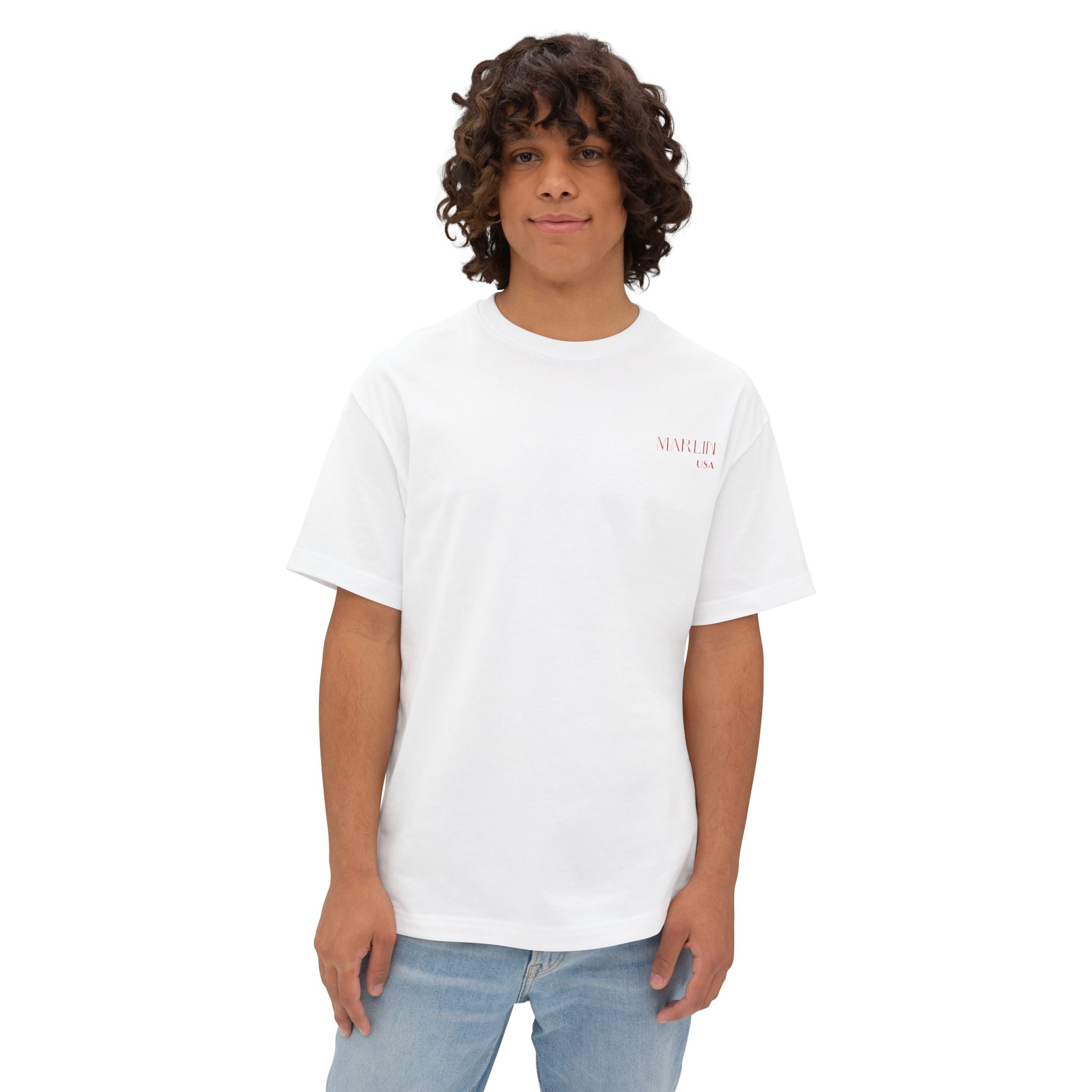 Boxy White T-Shirt - Marlin Luxe 
