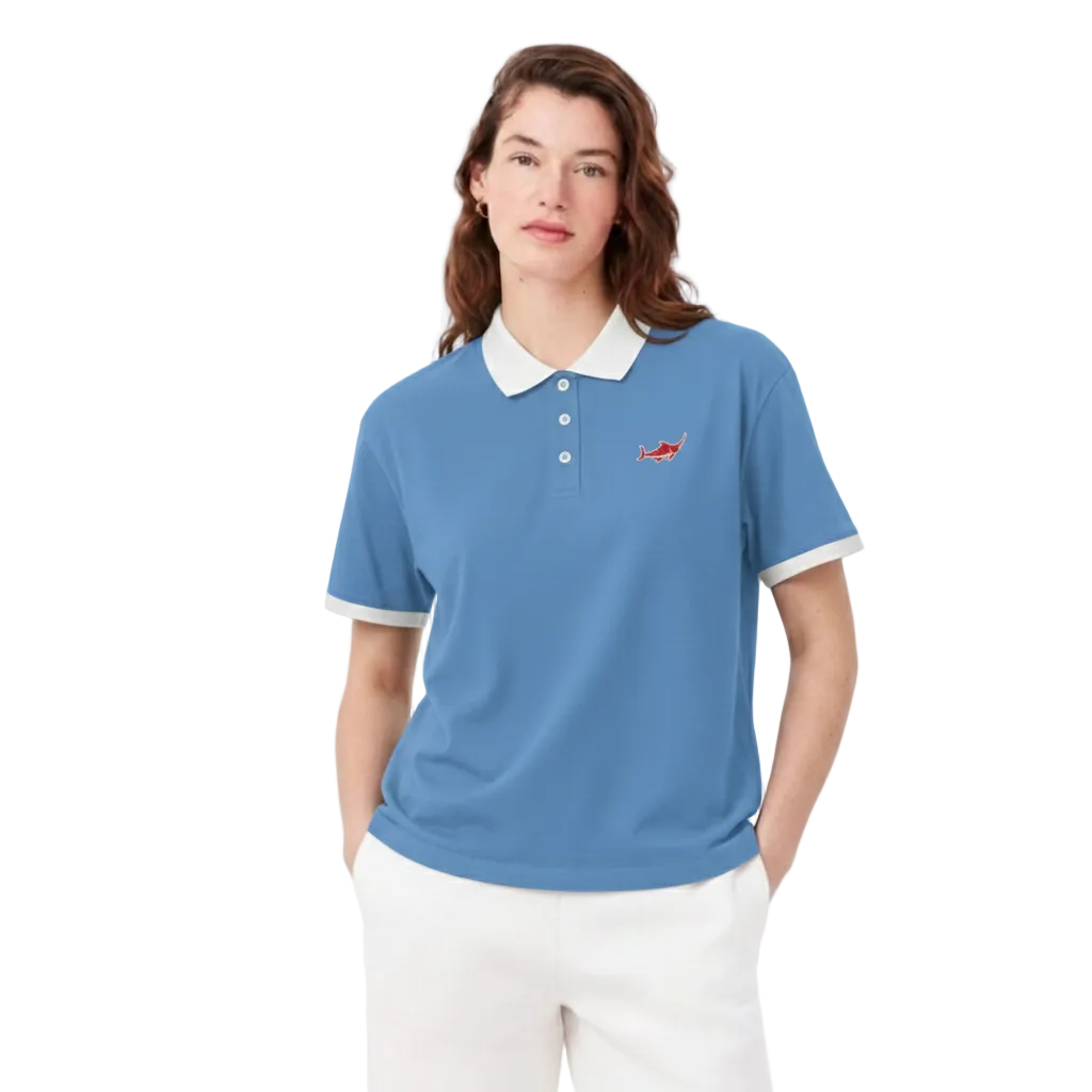 Nautical Golf Polo Shirt - Marlin Luxe 